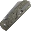 Straight Line Rox Button Lock Green Micarta Folding Knife M390