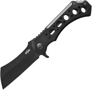 STT004BK.jpg S-TEC Framelock Cleaver Blade - Black Stainless