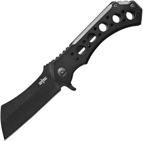 S-TEC Framelock Cleaver Blade - Black Stainless