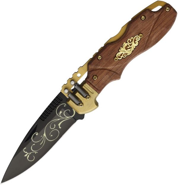 S-TEC Steampunk Spine Lock Assisted - Brown Wood
