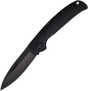 S-TEC Lockback Black - Drop Point Blade