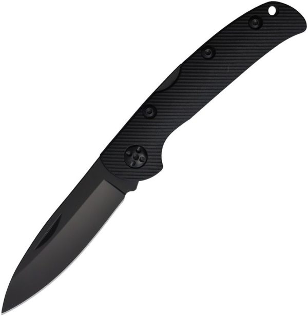 STT20320BK.jpg S-TEC Lockback Black - Drop Point Blade