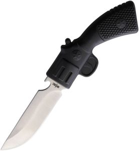 S-TEC Revolver Neck Knife 2.63 inches Black ABS