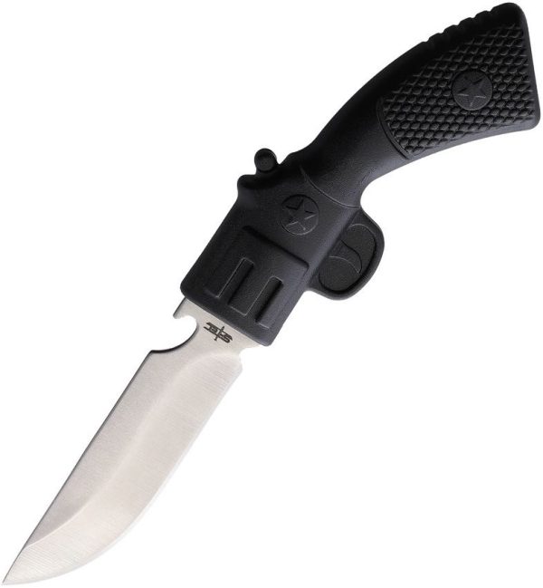 S-TEC Revolver Neck Knife 2.63 inches Black ABS