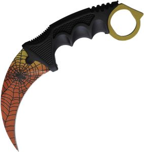 STT222002BK6.jpg S-TEC Karambit Spider 3.75 inches Black Synthetic Ring