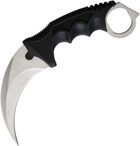 STT222002SL.jpg S-TEC Karambit Fixed Blade 3.75 inches Satin Black Ring