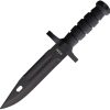 S-TEC Bowie Black Fixed Blade - Stainless 7.5 inches