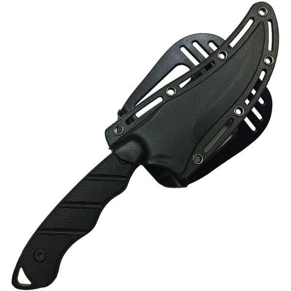 S-TEC Black Fixed Blade - Black G10 Handle 4.25 inches