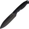 S-TEC Fixed Blade Black - Spear Point Black Finish 5 inches