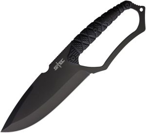 S-TEC Fixed Blade Black Spear Point D-Guard