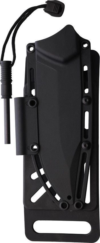 S-TEC Fixed Blade Black Stainless with Firestriker