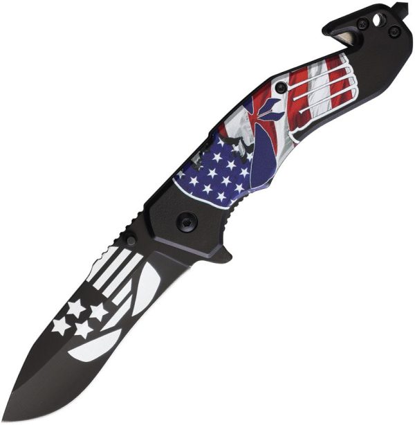 S-TEC Skull Linerlock A/O Assisted Opening Knife
