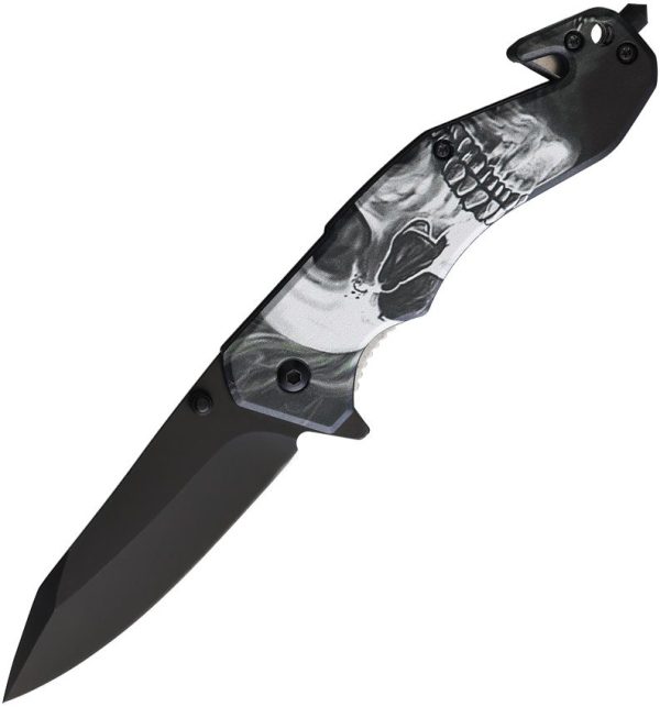 S-TEC Linerlock A/O Skull Assisted Folding Knife