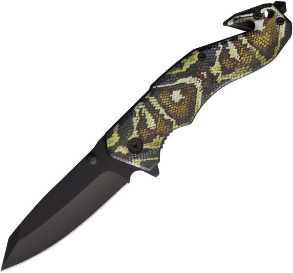 S-TEC Linerlock A/O Snake Assisted Opening Knife