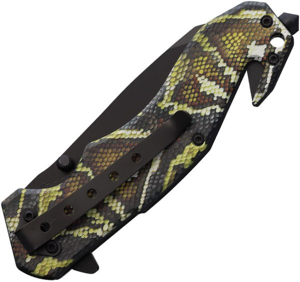 S-TEC Linerlock A/O Snake Assisted Opening Knife