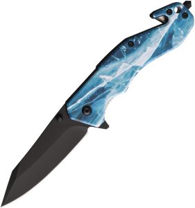 S-TEC Linerlock A/O Blue Handle Assisted Knife