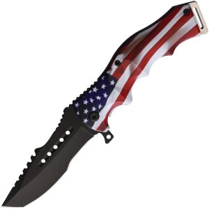 S-TEC Linerlock A/O Flag Assisted Folding Knife