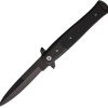 S-TEC Stiletto Style Linerlock - Black G10 Assisted
