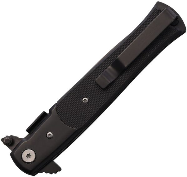 S-TEC Stiletto Style Linerlock - Black G10 Assisted