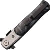 S-TEC Stiletto Style Linerlock - Black Swirl Acrylic