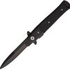 S-TEC Stiletto Style Linerlock - Black G10 Compact
