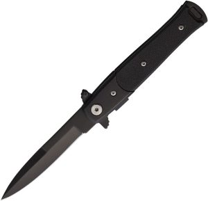 S-TEC Stiletto Style Linerlock - Black G10 Compact