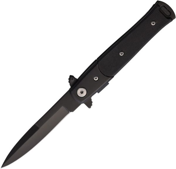S-TEC Stiletto Style Linerlock - Black G10 Compact