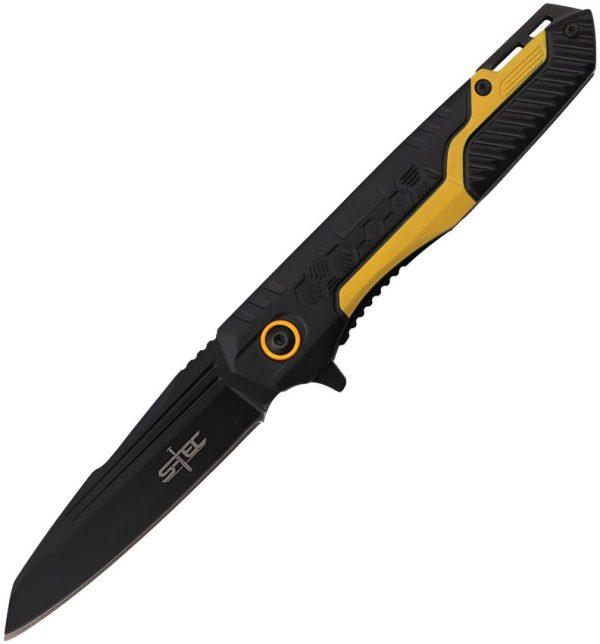 S-TEC Linerlock A/O Black/Yellow Aluminum Knife