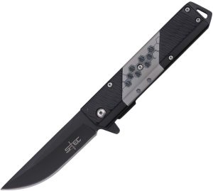 S-TEC Linerlock A/O Assisted Opening Knife - Black