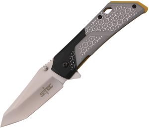 S-TEC Linerlock A/O Tanto Knife - Blk/Gold Liners