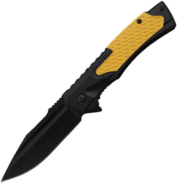S-TEC Linerlock A/O - Black/Yellow Handle