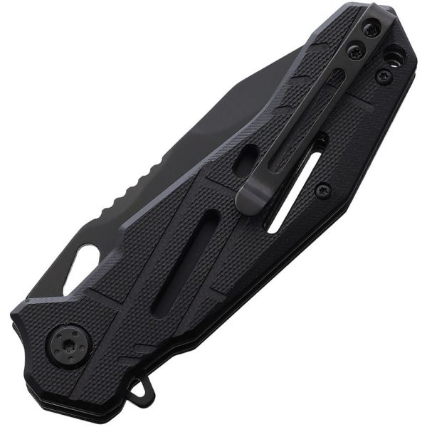 S-TEC Linerlock Black G10 Manual Knife