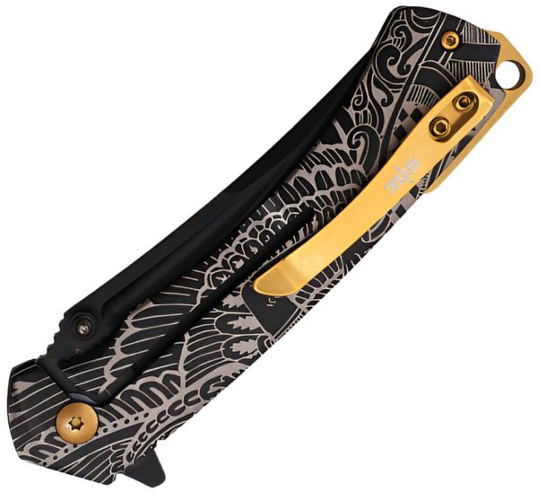 S-TEC Framelock A/O Black Assisted Folding Knife