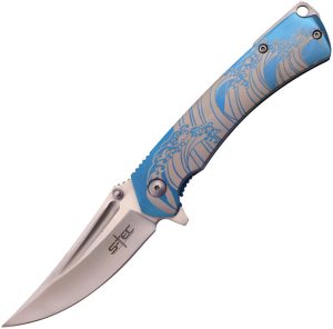 S-TEC Framelock A/O Blue Assisted Opening Knife