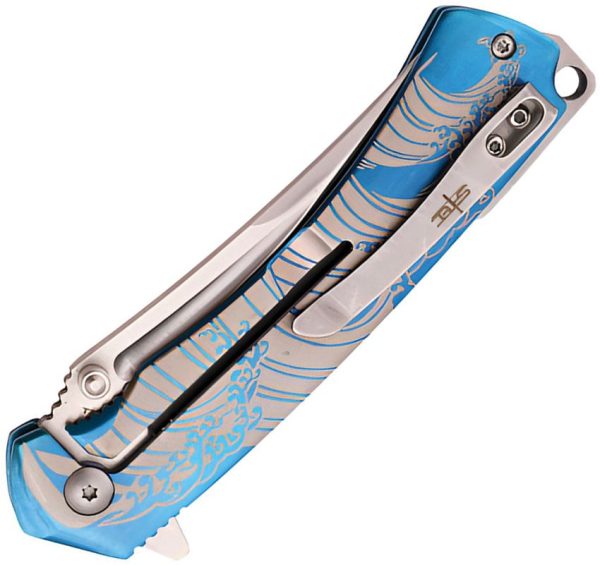 S-TEC Framelock A/O Blue Assisted Opening Knife