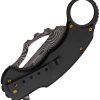 S-TEC Karambit Linerlock A/O Black Damascus Knife