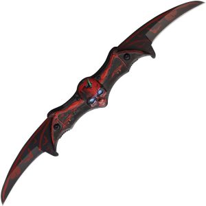 S-TEC Double Blade Bat Linerlock A/O Red