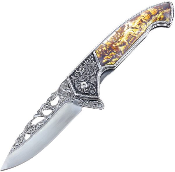 S-TEC Wildlife Framelock A/O Deer - Assisted Opening