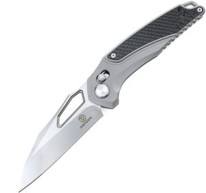 Defcon Recon Axis Lock Gray M390 Folding Knife Titanium