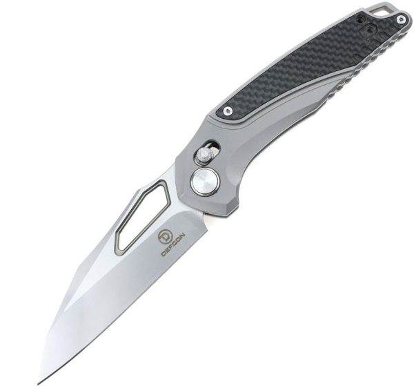 Defcon Recon Axis Lock Gray M390 Folding Knife Titanium