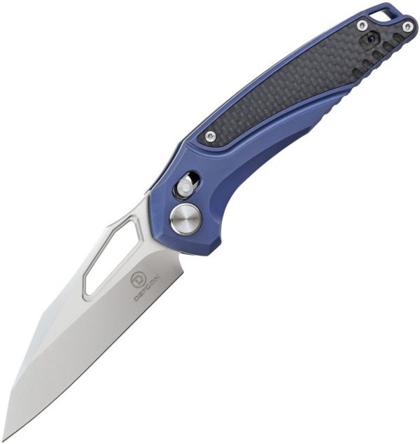 Defcon Recon Axis Lock Blue Folding Knife M390 Titanium