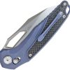 Defcon Recon Axis Lock Blue Folding Knife M390 Titanium