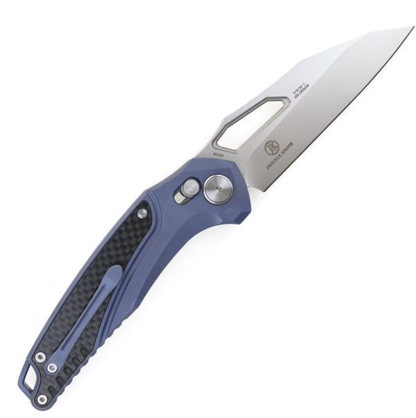 Defcon Recon Axis Lock Blue Folding Knife M390 Titanium
