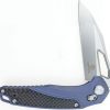 Defcon Recon Axis Lock Blue Folding Knife M390 Titanium