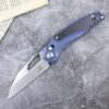 Defcon Recon Axis Lock Blue Folding Knife M390 Titanium