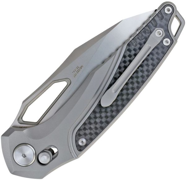 Defcon Recon Axis Lock Gray M390 Folding Knife Titanium