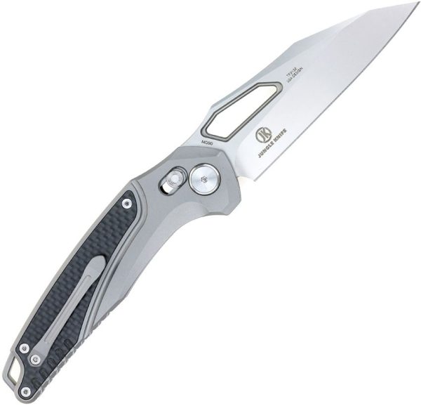 Defcon Recon Axis Lock Gray M390 Folding Knife Titanium