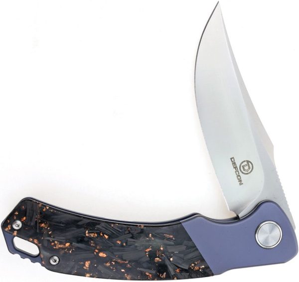 Defcon Condor Framelock Knife - Blue Titanium M390