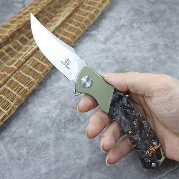 Defcon Condor Framelock Knife - Green Titanium M390