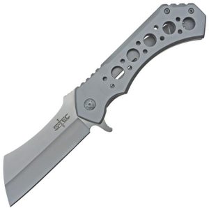 STTS004SLL.jpg S-TEC Framelock Cleaver - Satin 440 Stainless